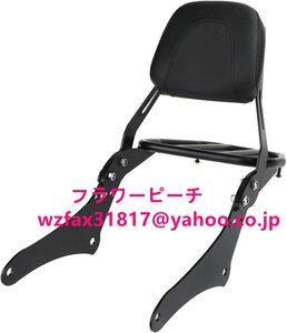 ホンダ レブル250 /レブル500 /レブル300 (2017-2020)用 バックレスト シーシーバー (ブラック)【高品質スチール&合成皮革採用！】