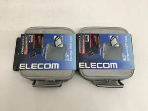 ○561【未使用保管品】2個セット ELECOM 3.5インチ EXTERNAL HDD CASE ケース バッグ