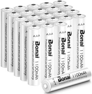 24本 BONAI 単4電池 充電池 単4形ニッケル水素充電池 24個パック 高容量1100mAh （約1200回使用可能）自然放