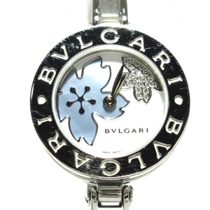 BVLGARI(ブルガリ) 腕時計 B-zero1 BZ22S レディース SS/シェル文字盤/ダイヤ文字盤/フラワー 白×ブルーシェル