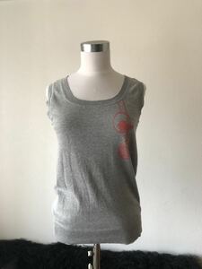 新品　Paul Smith ポールスミス　ピンクレーベル　bird ノースリーブコットンニット　グレー　M おしゃれな大人服　リンネル　ナチュリラ