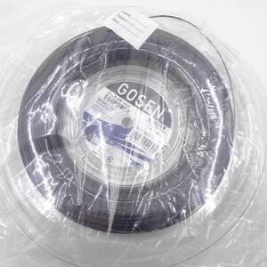 【中古・未使用品】ゴーセン エッグパワー EGGPOWER 17 硬式テニスガット ロール POLYLON 200m 1.22-1.24mm ブラック TS1012BK GOSEN