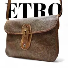 ETRO エトロ ショルダーバッグ ペイズリー柄 ブラウン 斜めがけ