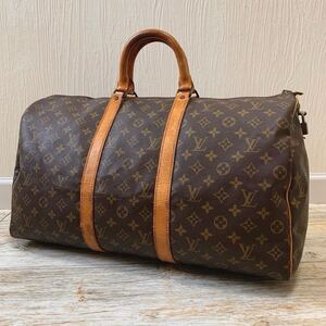 【送料無料★1円】LOUIS VUITTON ルイ・ヴィトン キーポル 50 モノグラム M41426 南京錠・鍵あり【定価18万円】ボストン バッグ 良品