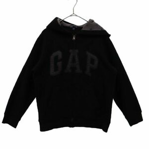 ギャップキッズ 長袖 フリース ジップパーカー 160 ブラック Gap kids キッズ