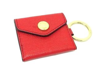 ■極美品■ MICHAEL KORS マイケルコース レザー マルチケース キーリング 小物入れ レディース レッド系 DE6831