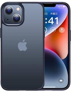 【新品】CASEKOO iPhone 14 / 13 用 ケース 耐衝撃 滑り止め 米軍MIL規格 マット仕上げ ストラップホール付き (マットブラック)/A109