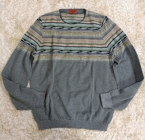 MISSONI ニット②【サイズL相当】【コットン】【カジュアル】1円スタート