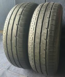 ☆送料無料☆【2019年製造】【溝7分山】BRIDGESTONE LUFT RVⅡ 2本 215/60R17 パンク修理跡有り ASP2109