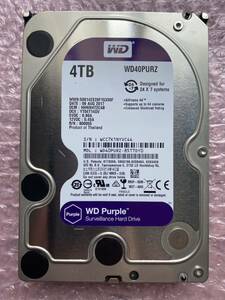 Western Digital HDD SATA 4TB purple WD40WD40PURZ 使用時間9864h