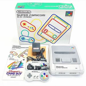 美品 動作品 Nintendo 任天堂 スーパーファミコン SHVC-001 SFC スーファミ 本体 ゲーム機 当時物 コントローラー 2点 R店0525☆