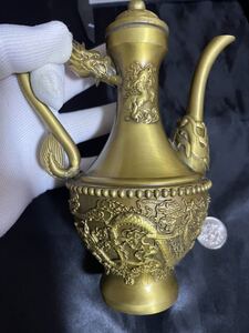 中国骨董品　アンティーク時代物【年製乾隆】古の急須　大変良き縁起物 中国古美術品　量目約600グラム　レア品