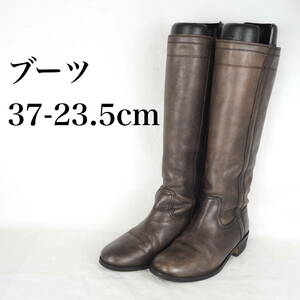 EB3629*レディースロングブーツ*37-23.5cm*こげ茶