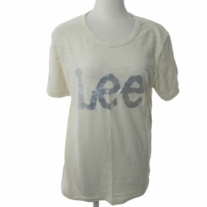 リー LEE 希少 ヴィンテージTシャツ カットソー シルバープリント シングルステッチ 半袖 36 白 ホワイト Mサイズ 0402 ■GY31