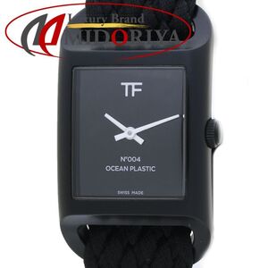 TOM FORD トムフォード N.004 オーシャンプラスチック TF0120249878 リサイクル スクエア プラスチック ボーイズ /39727【中古】【腕時計】