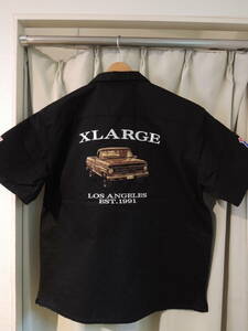 X-LARGE エクストララージ XLARGE OLD PICK UP TRUCK S/S WORK SHIRT シャツ Lサイズ ブラック 2024 最新人気品