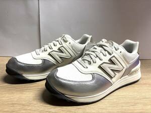 未使用 23.5cm 2E ニューバランスゴルフシューズ WGS574S3 ホワイト/シルバー new balance