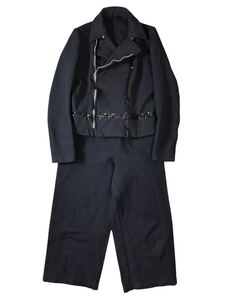 (D) COMME des GARCONS COMME des GARCONS コムデギャルソン コムコム スパンコール ポリエステル セットアップ M/S ライダース (ma)