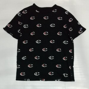 ☆Champion.COM TEE サイズL半袖Tシャツ Cロゴ柄ブラック黒色AUTHENTICスポーツATHLETICWEARファッション ウェア洗濯済ティー チャンピオン