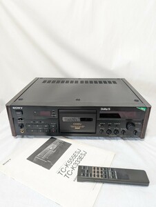 【動作確認済】 SONY ソニー カセットデッキ TC-K333ESJ 本体 TAPECORDER オーディオ機器 音響機器 　リモコン　説明書付