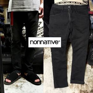 ［希少／完売モデル］極美品《★ nonnative ★》ストレッチスキニーパンツ ノンネイティブ ノンネイティヴ DWELLER vendor ジーンズ BLACK 