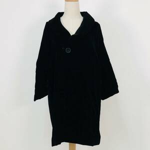 z390 andrease velvet coat ロングコート ベロア調 黒 ブラック アウター 美品 アウター おしゃれ ゴシック調 ファッショナブル かっこいい