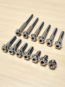 201-D-25◆M8xP1.25x25mm チタン合金 フランジキャップボルト ヘックスソケットボルト フランジソケットヘッドキャップボルト M8x10~100mm