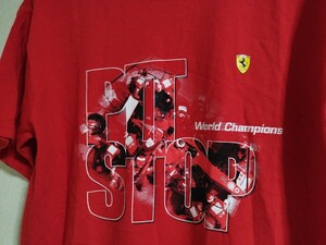 フェラーリ Ferrari F-1 F1 Tシャツ レッド 赤 サイズ S made in ITALY イタリア製
