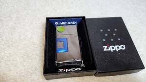 zippo　マイルドセブン　MILD SEVEN アーマー　ブラックアイス　ブルー　メタル貼り　2010年製