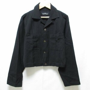 美品 tricot COMME des GARCONS トリココムデギャルソン シングル ショート丈 ワークジャケット ブラック