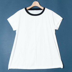 メール便◯ DAMA collection トップス ダーマコレクション ホワイト系 シンプル 綺麗め カジュアル ドローコード ナイロン ポリ M 日本製