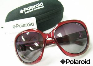 Polaroid 目に優しい偏光サングラス PLD1008 レッド 赤 UV400 新品 ポラロイド ラウンド レディース