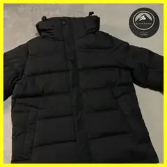 ジョルダーノ GIORDANO ダウンジャケット パーカー フェザー 黒 L