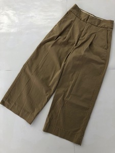 ☆即決*USED【ギャップ GAP】ワイドレッグ 綿 コットンパンツ*カーキ色*サイズ0*36*160☆