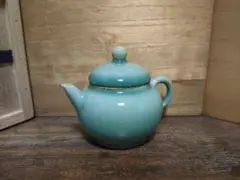 清代 儲秀宮製 青磁 急須 茶壷 茶壺 茶銚 骨董 茶器 煎茶器 煎茶道具