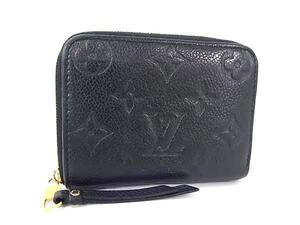 1円■美品■ LOUIS VUITTON ルイヴィトン M60574 モノグラムアンプラント ジッピーコインパース コインケース 小銭入れ ブラック系 FG3920