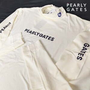 ★新品正規品秋冬 PEARLYGATES/パーリーゲイツ ソフトサーモ ベア天竺 ハイネックカットソー size5(L)