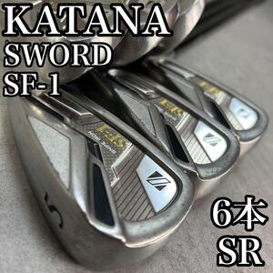 良品　KATANA　カタナ　ソード　SF-1　メンズゴルフアイアン6本　右　S　初心者　5i～9i　SW