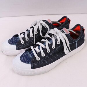 NIZZA RF LOW 29.0cm/adidas ニッツァ RF ロー アディダス スニーカー 紺 ネイビー デニム 白 中古 古着 メンズ ad4923