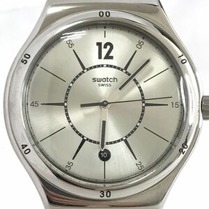 美品 Swatch スウォッチ MOONSTEP 腕時計 YWS406G クオーツ カレンダー ラウンド アナログ ウォッチ コレクション 電池交換済み 動作確認済