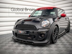 2006-2010 ミニ クーパー R56 JCW フロント リップ スポイラー V3/ フロント スプリッター バンパー エプロン アンダー ディフューザー