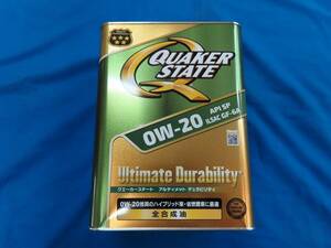 ★☆未使用 クエーカーステート QUAKER STATE エンジンオイル アルティメット デュラビリティ 0W-20 4L ハイブリット車 全合成油 B☆★