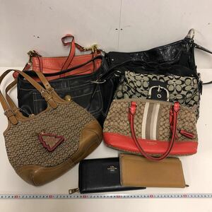 10-130 COACH コーチ ハンドバッグ トートバッグ ショルダーバッグ 財布 チャーム 9点まとめ 2way レザー ハンドバッグ