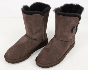 □現状品□ UGG australia 5803 アグ オーストラリア W ベイリーボタン CHO ムートン ブーツ 25㎝ ※使用感無し (2831179)　