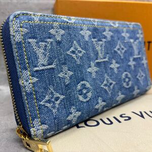 【現行 未使用級 完売品】ルイヴィトン LOUIS VUITTON ジッピーウォレット 長財布 デニム モノグラム LVリミックス ブルー M82958 ビジネス