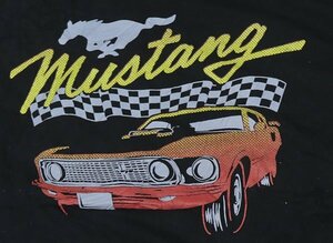 ST16フォードFORDアメリカ古着ビンテージカーTシャツ/ムスタングTシャツMUSTANGアメ車TシャツXXLビッグサイズ黒系Tシャツ/クラッシックカー