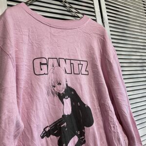 AULT 1スタ ピンク エロ スウェット ガンツ GANTZ キャラ アニメ 90s 00s ビンテージ アメリカ 古着 ベール 卸 仕入れ kg