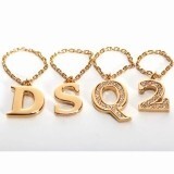 【CU】DSQUARED2 ディースクエアード RIW0061 59400001 リング Mサイズ 指輪 チェーン DSQ2 4個セット ゴールドネックレストップ【新品