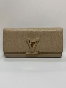 LOUIS VUITTON トリヨン ポルトフォイユ カプシーヌ 長財布 レザー ベージュ ルイヴィトン 財布 M61249