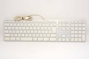 【ジャンク品】Apple USB Keyboard with Numeric Keypad MB110J/A A1243 アップル USBキーボード 日本語JIS配列 テンキー付き #4384